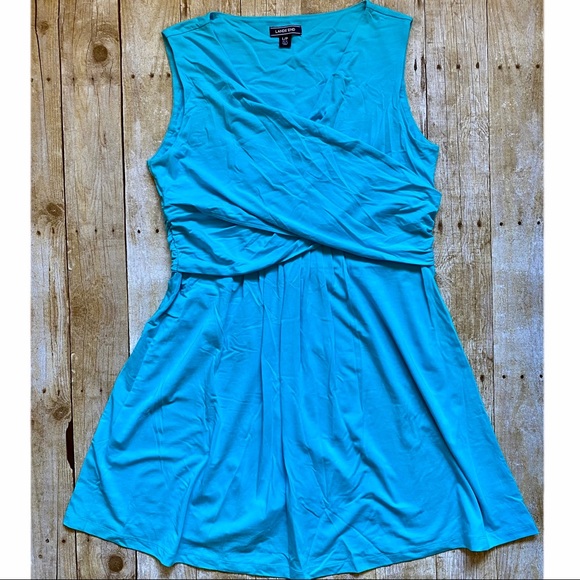 Lands' End Dresses & Skirts - 3/$15 Lands’ End Light Blue v neck faux wrap dress